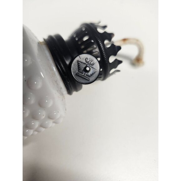Heisey Milk Glass Hobnail Small Kerosene Oil Lamp 5” Vintage - Picture 6 of 7